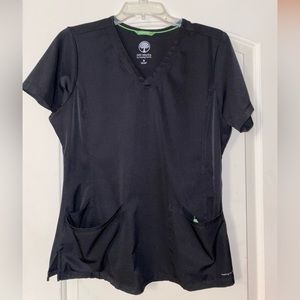 Black two pocket scrub tops